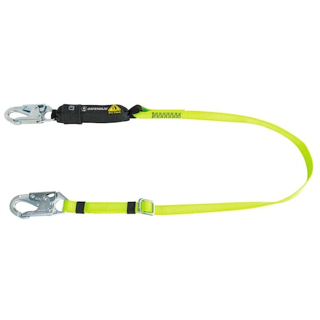 Safewaze Arc Flash Rated Shock Absorbing Lanyard, 6 ft. Length, Snap Hook, Forged Steel, 1 Leg(s) FS560-AF-AJ